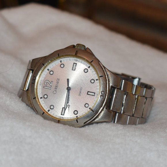 Vintage Timex Carriage Quartz Watch Silver/Silver - Picture 3 of 13